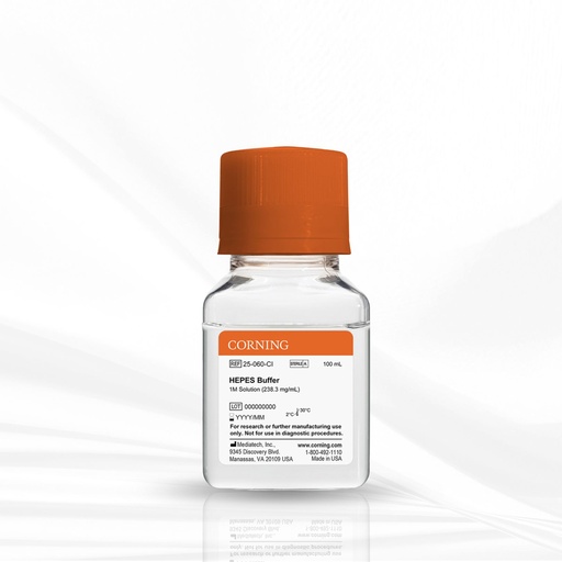 [MT-CC-25-060-CI] Corning®100 mL HEPES, Liquid 1M Solution (238.3 mg/ mL)