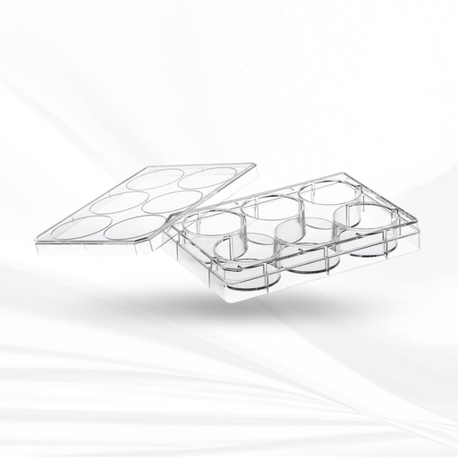 [MT-SP-3516] 6 Well Clear, Tissue Culture-Treated Multiple Well Plater with Lid, Sterile, Individually Wrapped  50pcs/box